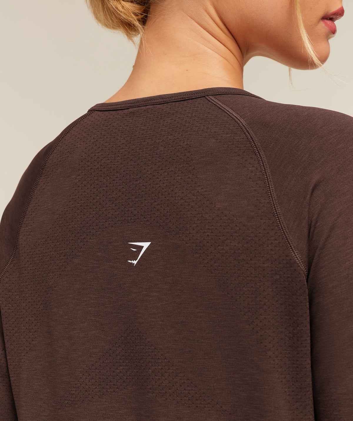 Vital Seamless 2.0 Light Long Sleeve Top - Rich Espresso Brown/Marl — imagem 5