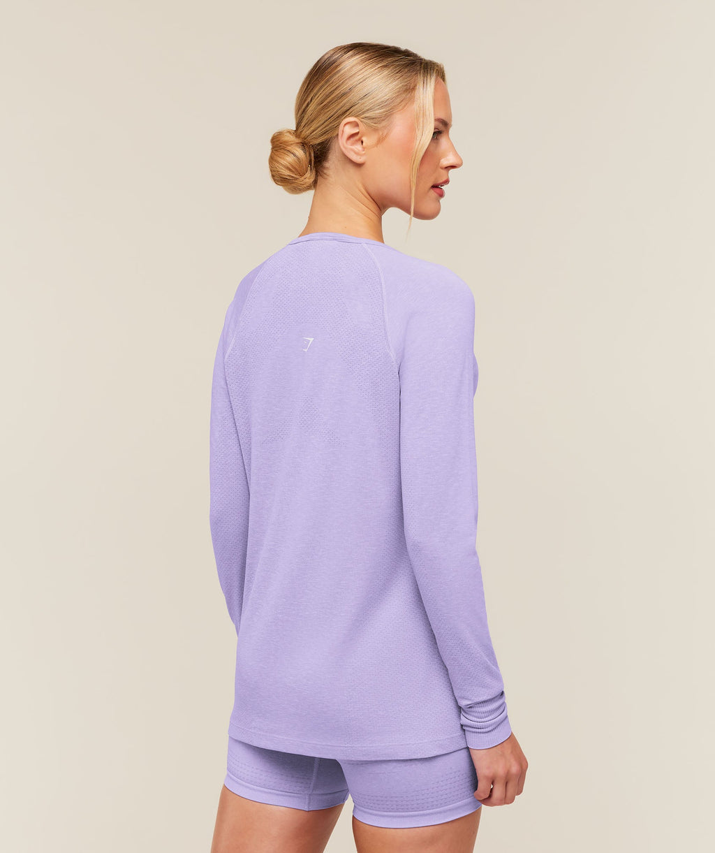 Vital Seamless 2.0 Light Long Sleeve Top - Pace Purple/Marl — imagem 2