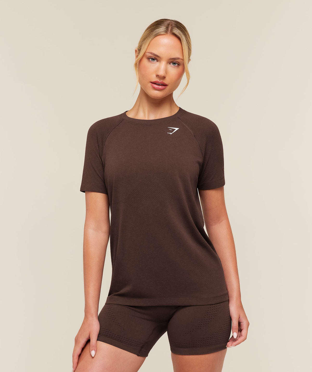 Vital Seamless 2.0 Light T-Shirt - Rich Espresso Brown/Marl — imagem 1