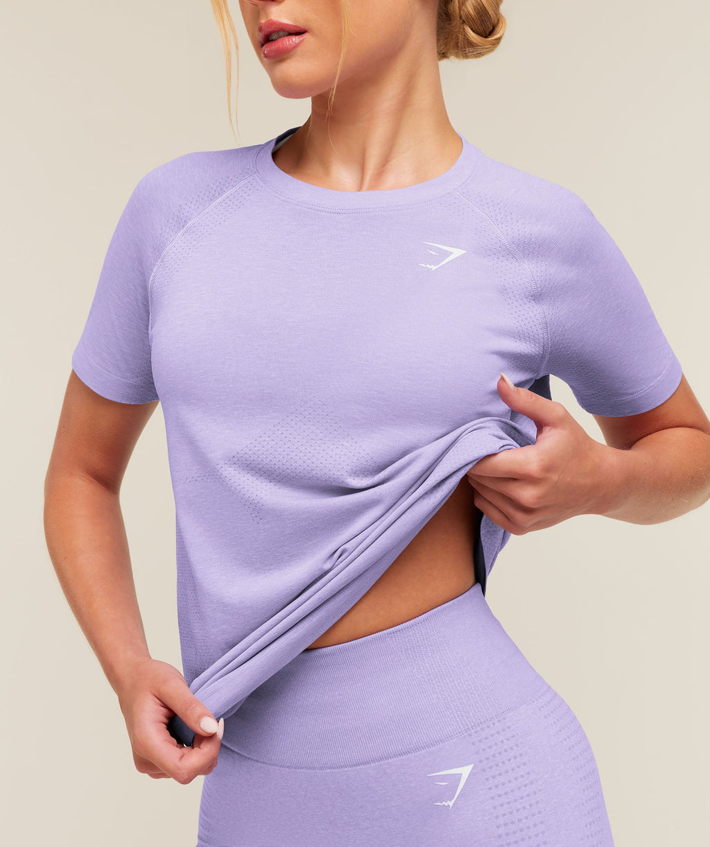 Vital Seamless 2.0 Light T-Shirt - Pace Purple/Marl — imagem 5