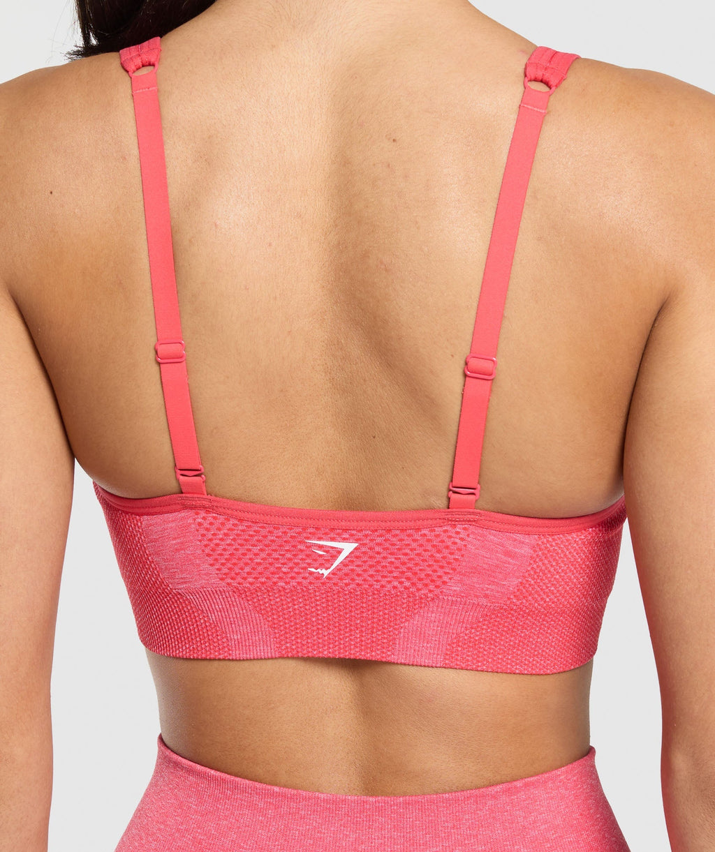Vital V Neck Sports Bra - Coral Red/Marl — imagem 5