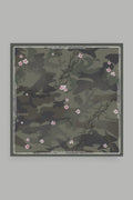 Warrior In The Garden Print Babushka Scarf in Camo - imagem 1