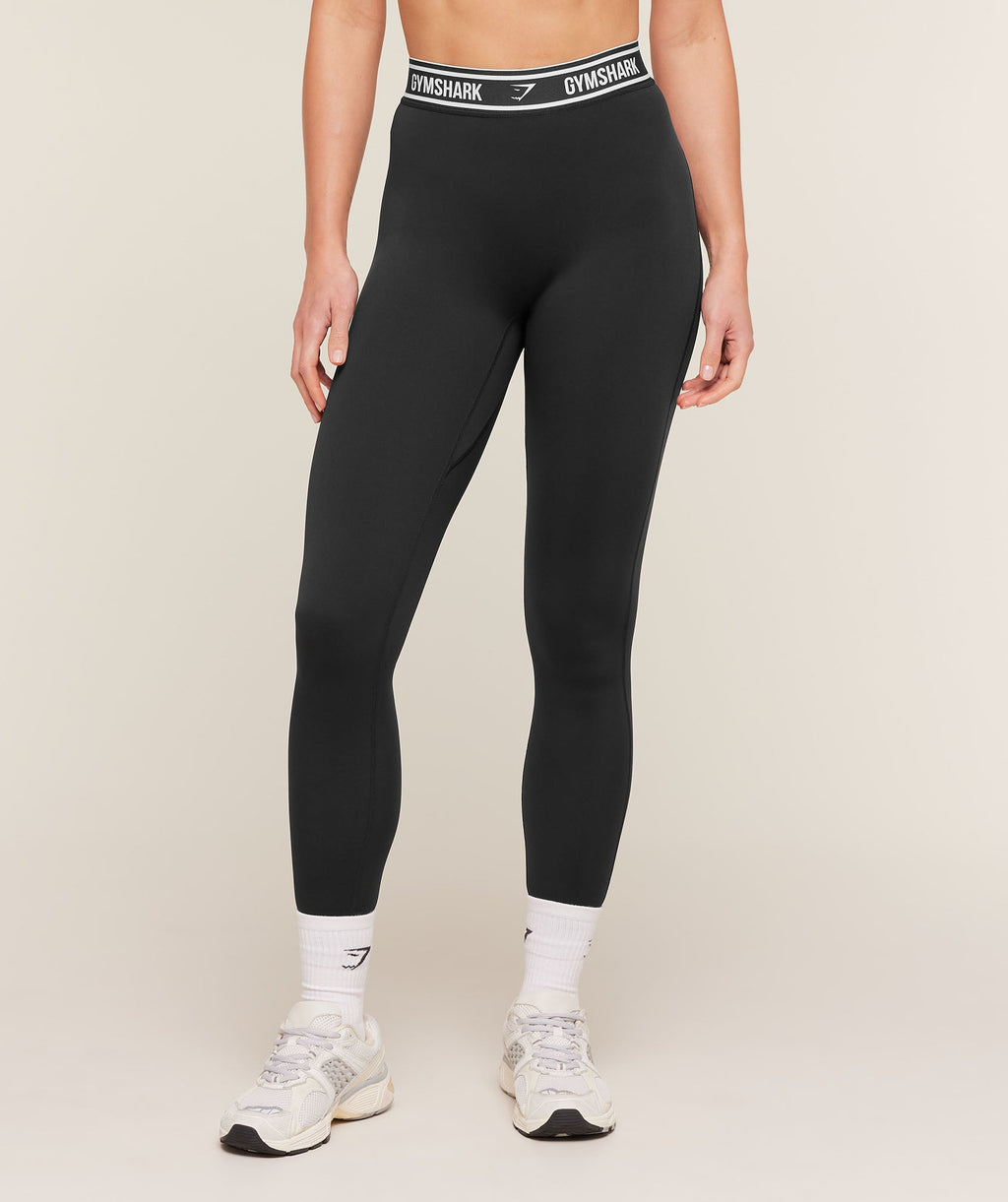 Waistband Logo Leggings - Black — imagem 1