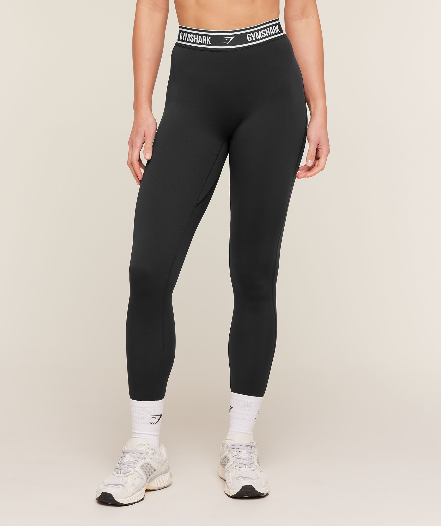 Waistband Logo Leggings - Black — imagem 1