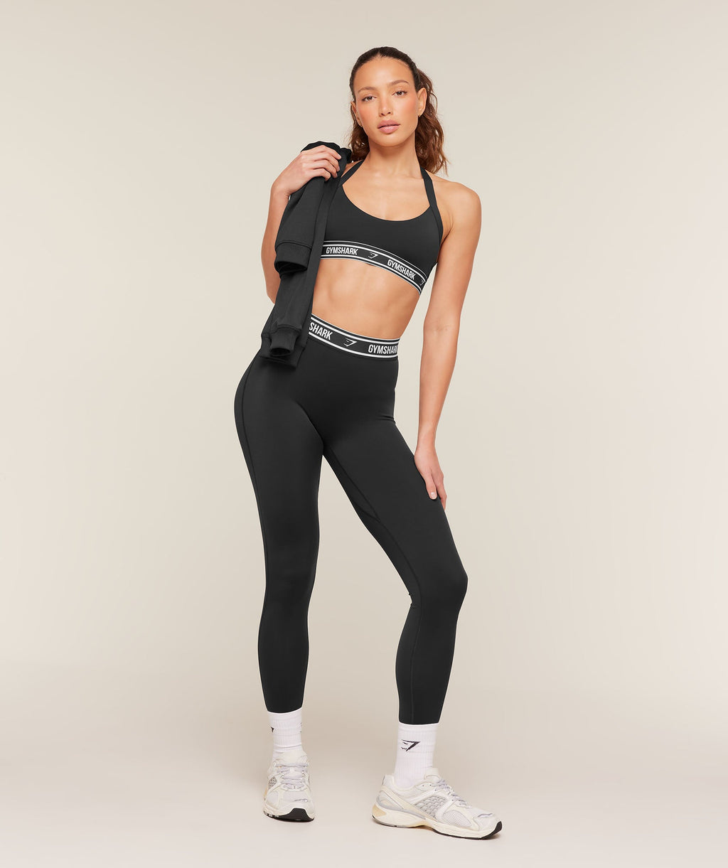Waistband Logo Leggings - Black — imagem 4