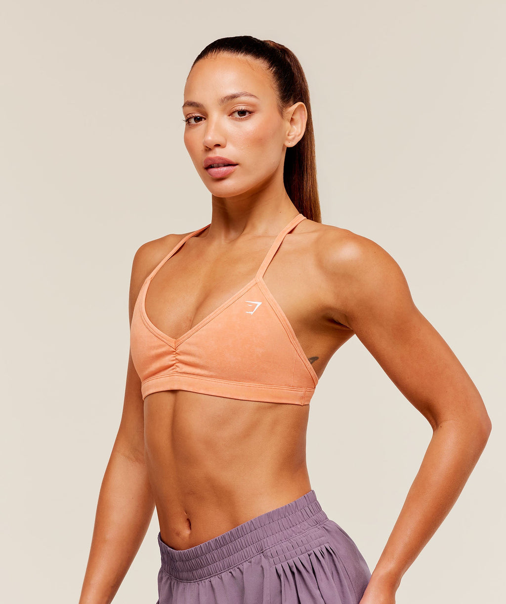 Washed Minimal Sports Bra - Dayglow Peach/Wash — imagem 3