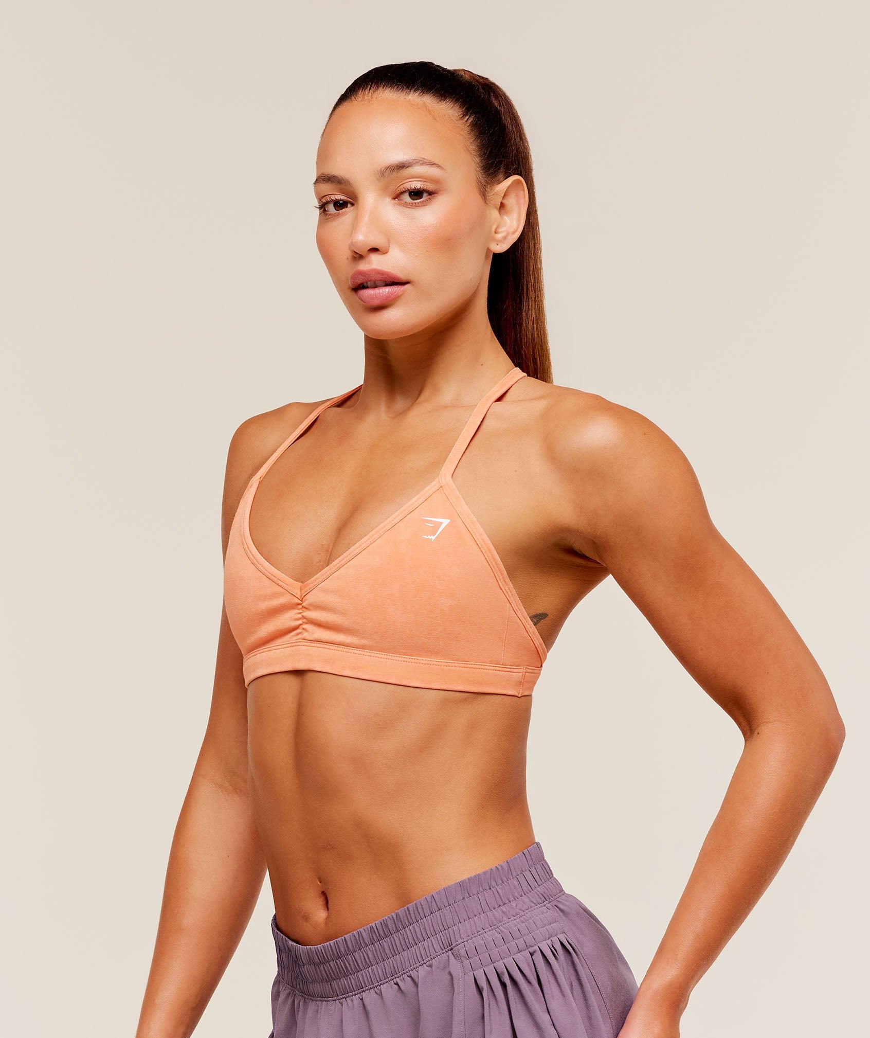 Washed Minimal Sports Bra - Dayglow Peach/Wash — imagem 3