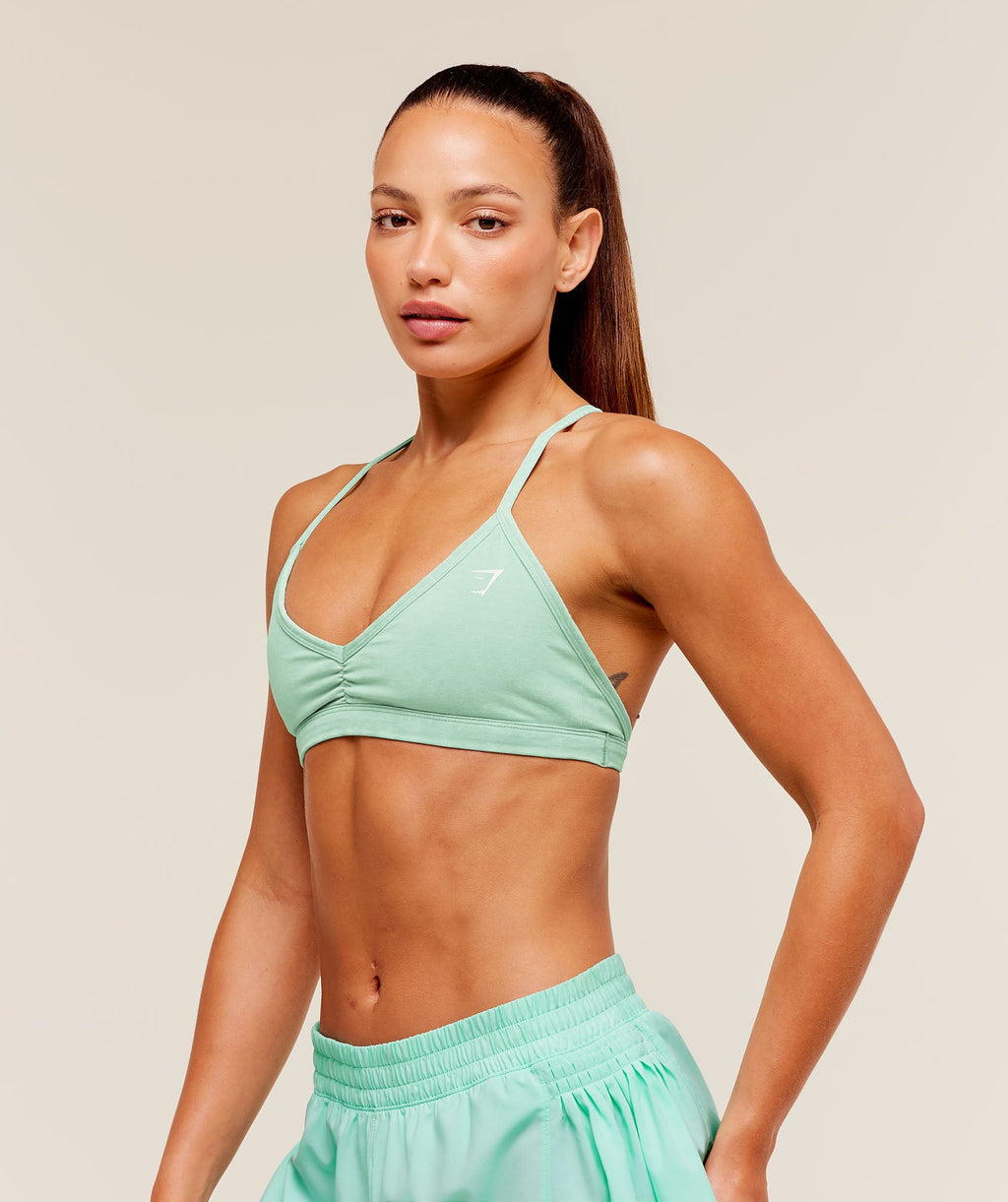 Washed Minimal Sports Bra - Pop Turquoise/Wash — imagem 3