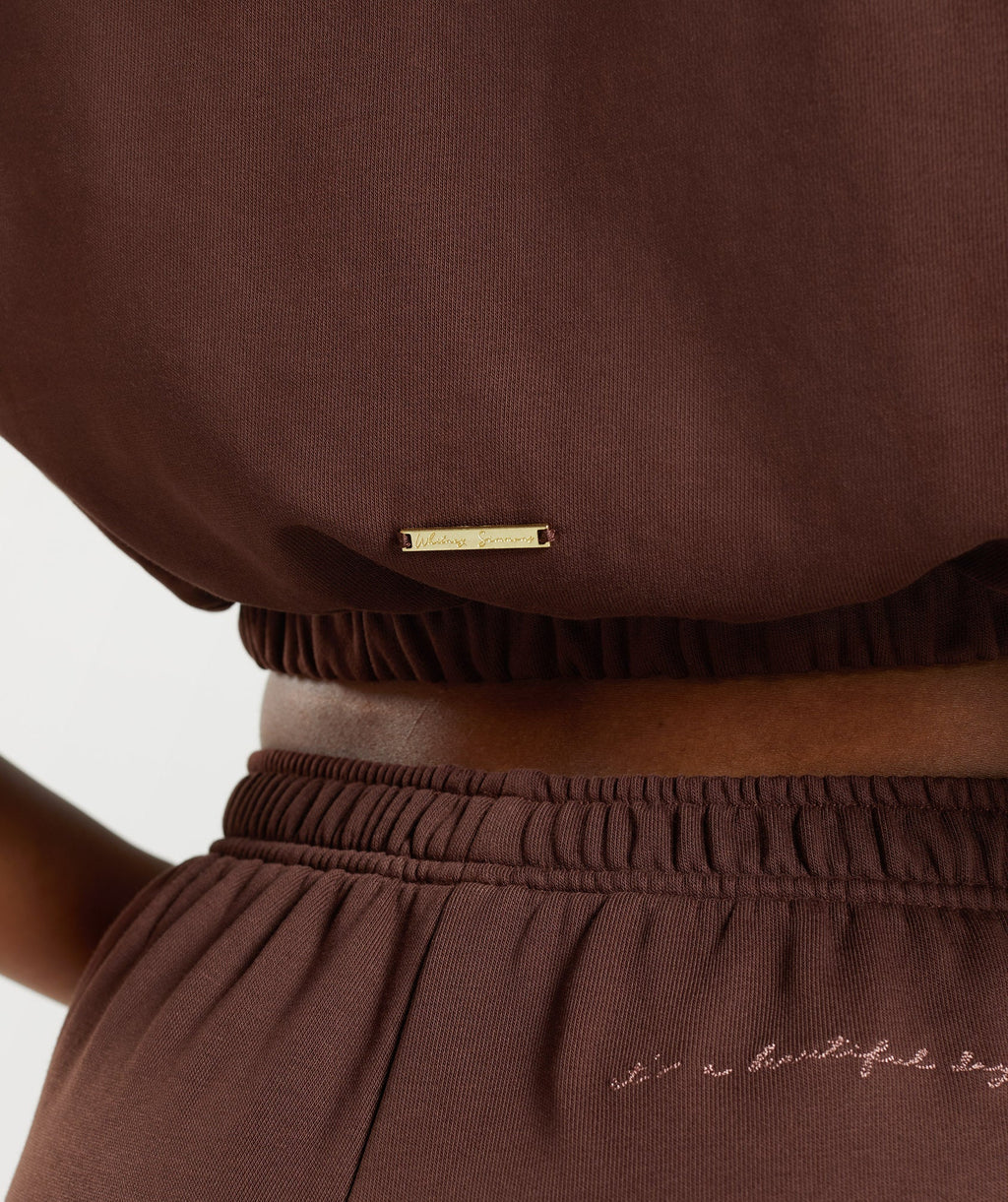 Whitney Cropped Sleeveless Hoodie - Rekindle Brown — imagem 6