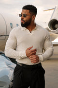 8018 - Monaco Wool Longsleeve Polo — imagem principal
