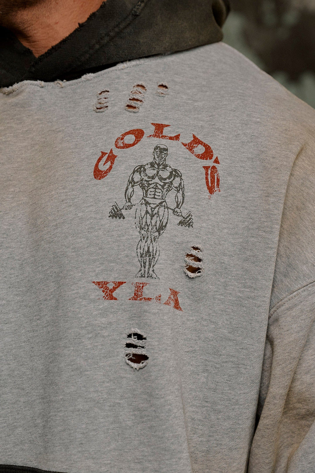5168 - Gold's Iron Legacy Distress Hoodies — imagem 3