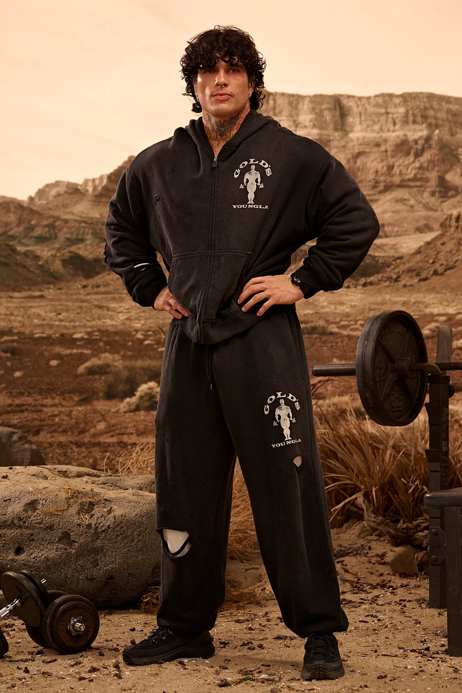 2054 - Gold's Iron Legacy Layered Joggers — imagem 2