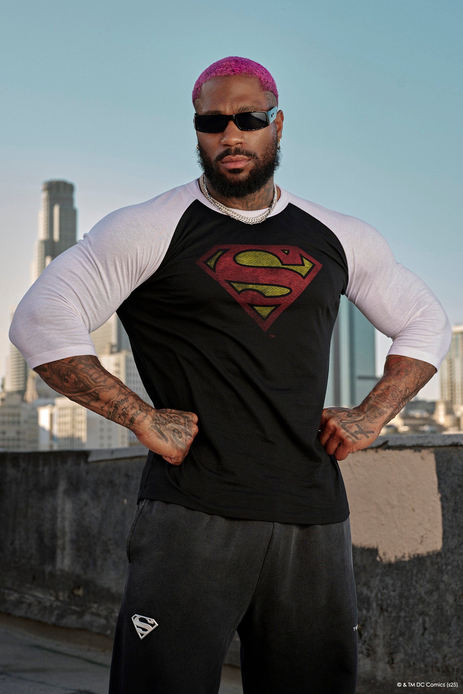 8072 - Superman 3/4 Raglan Shirts — imagem 2