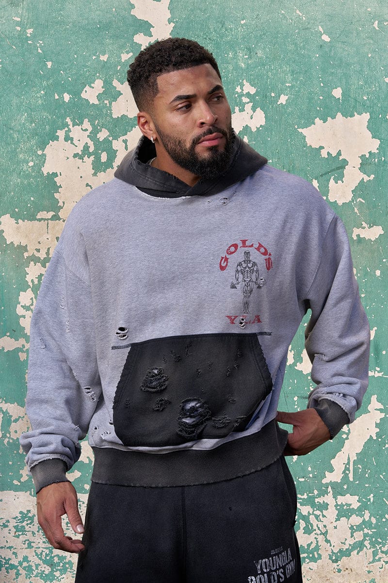 5168 - Gold's Iron Legacy Distress Hoodies — imagem 6