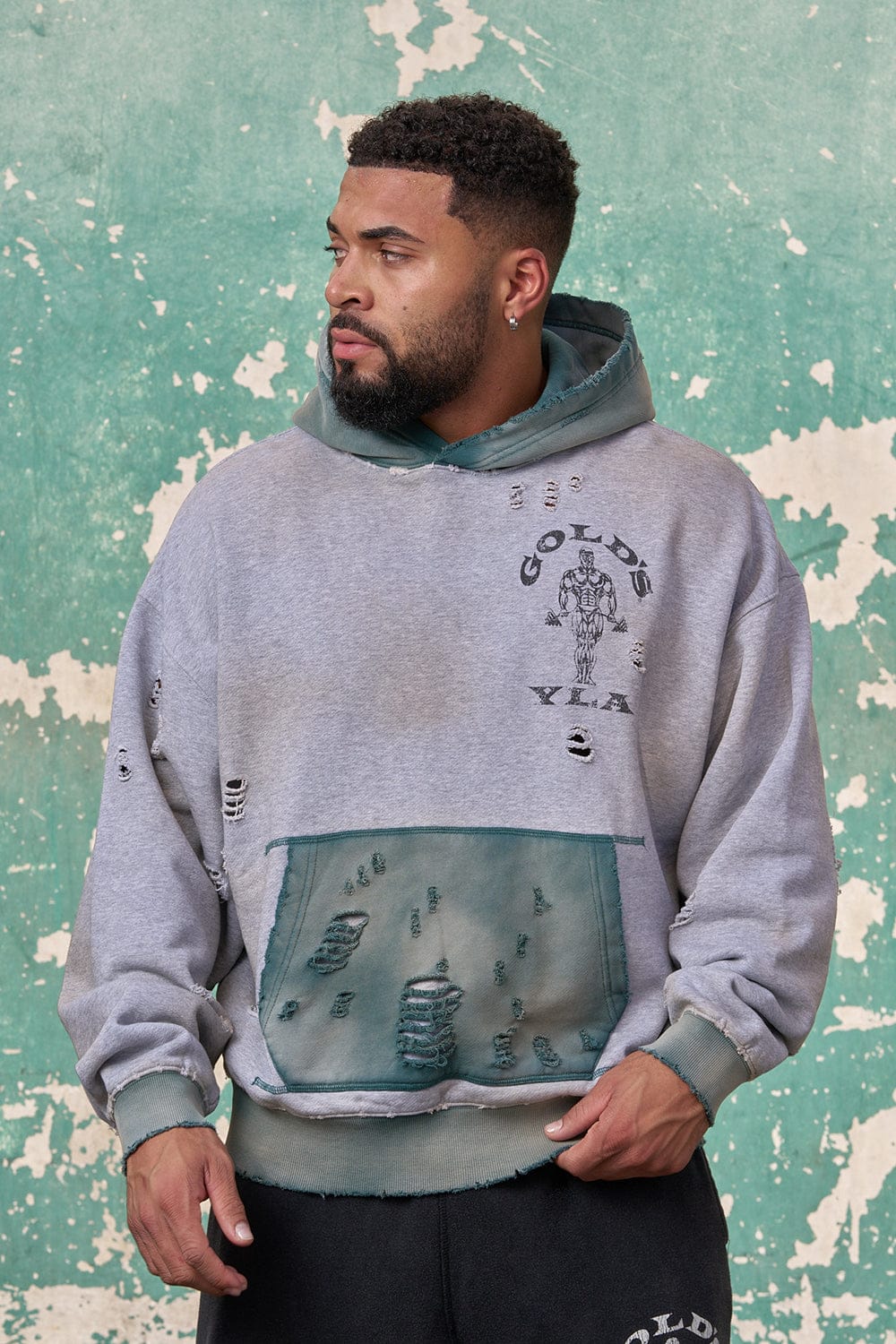 5168 - Gold's Iron Legacy Distress Hoodies — imagem 8