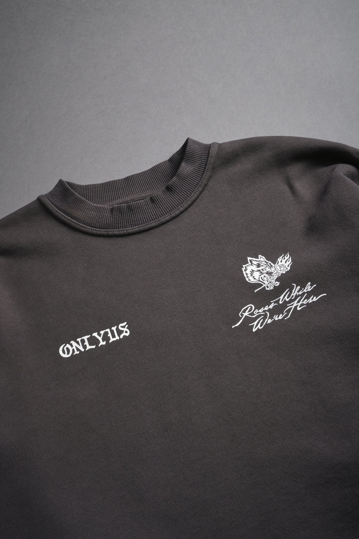 Mori Among Roses London (Cropped) Crewneck in Wolf Gray - imagem 8