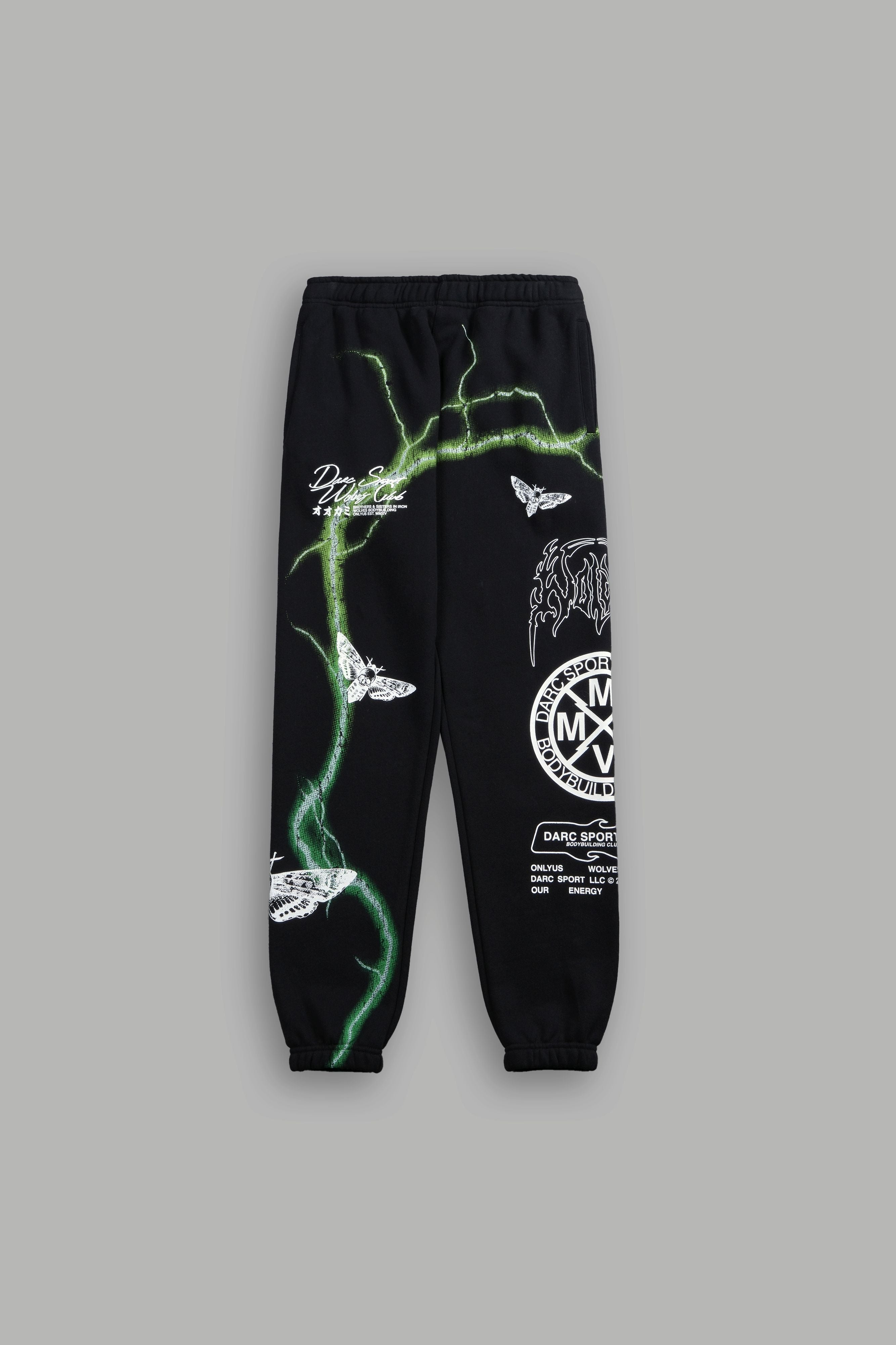Charged Up She Post Lounge Sweats in Black — imagem 3