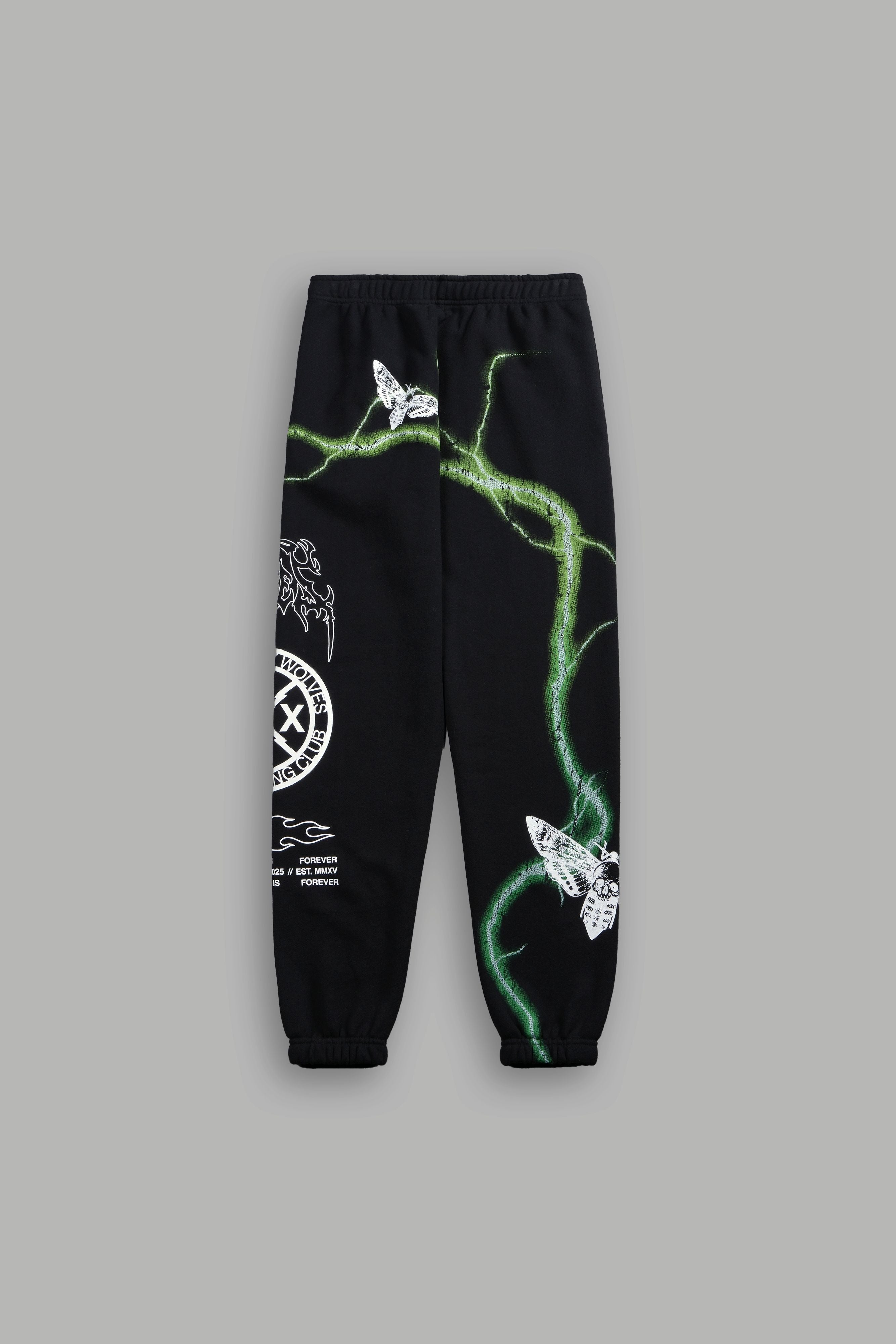Charged Up She Post Lounge Sweats in Black — imagem 4