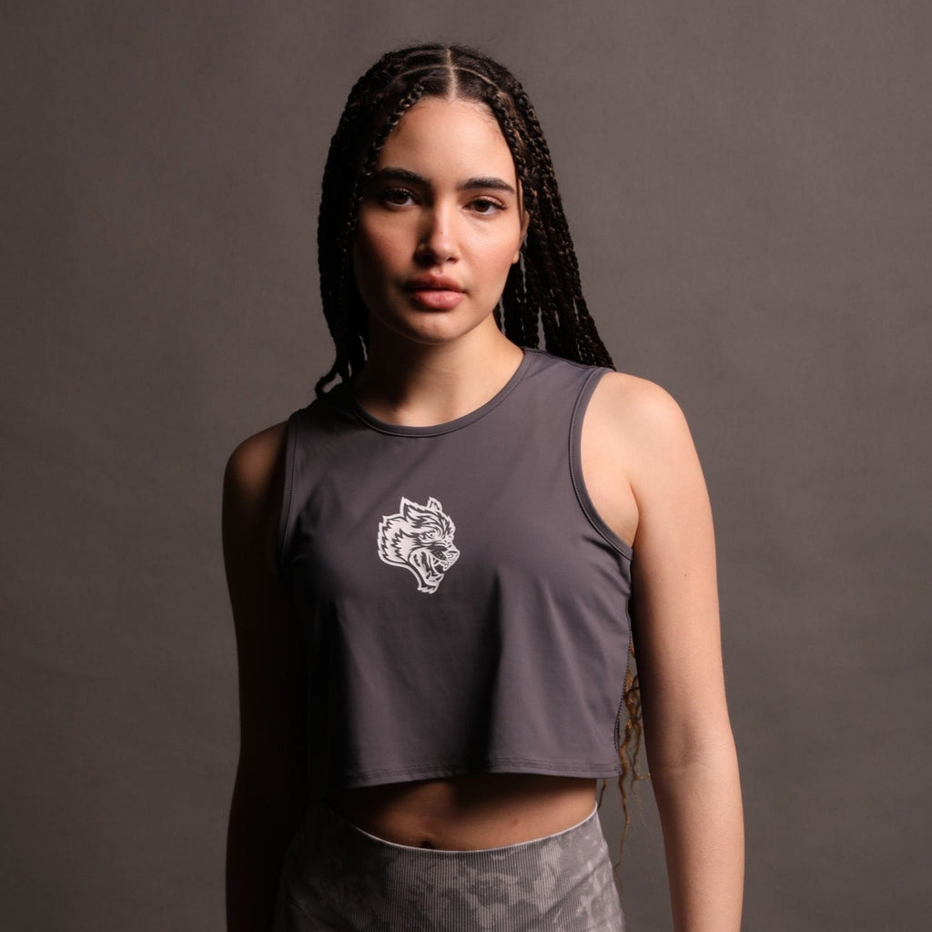 She Our Grit "Dry Wolf" Training Tank in Slate - imagem 1