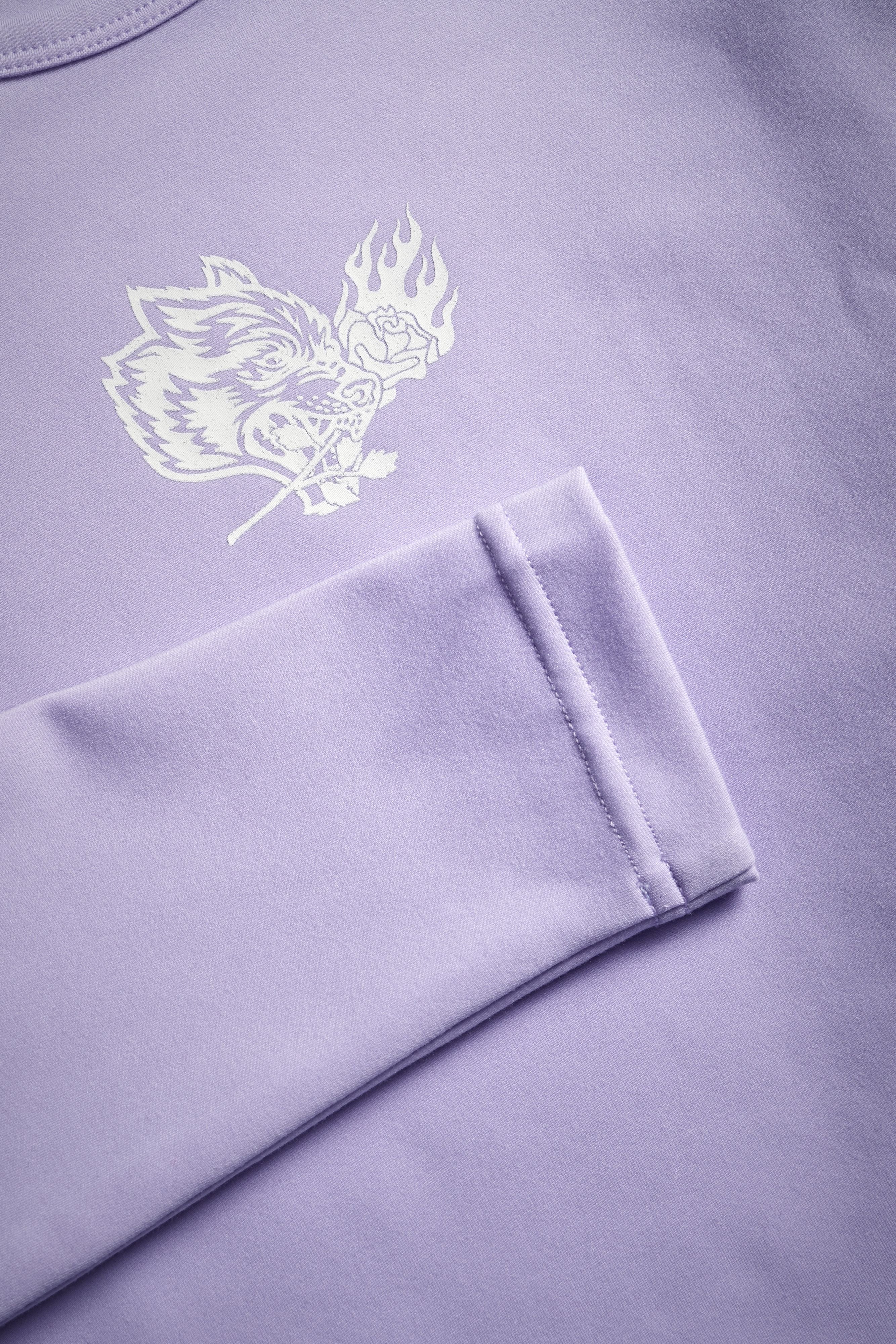 The Wolf and The Rose L/S "Energy" Top in Ghost Orchid — imagem 9