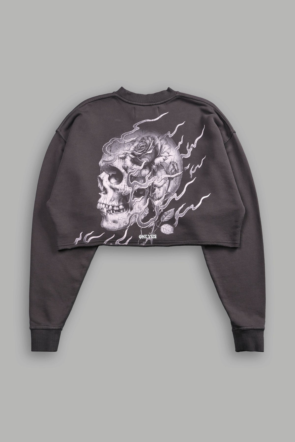 Mori Among Roses London (Cropped) Crewneck in Wolf Gray - imagem 5