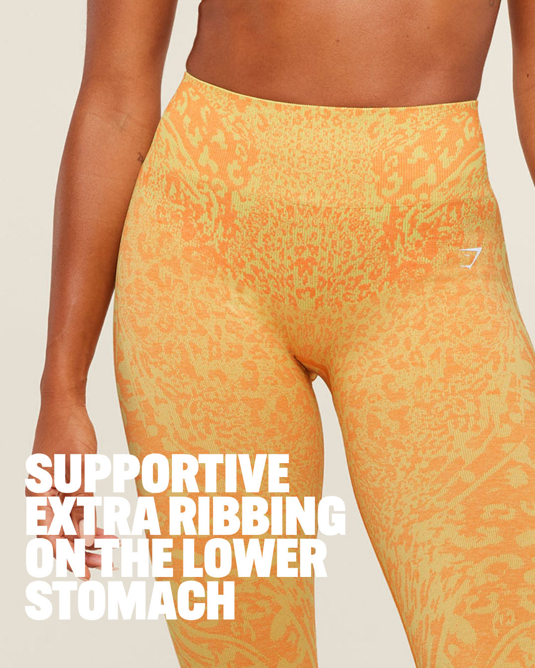 Adapt Animal X Whitney Leggings - Sorbet Yellow /  Dayglow Peach — imagem 2