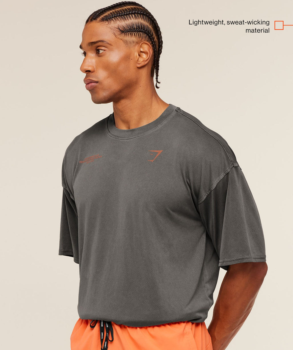 Conditioning Club Washed T-Shirt - Black/Dayglow Peach/Wash — imagem 2