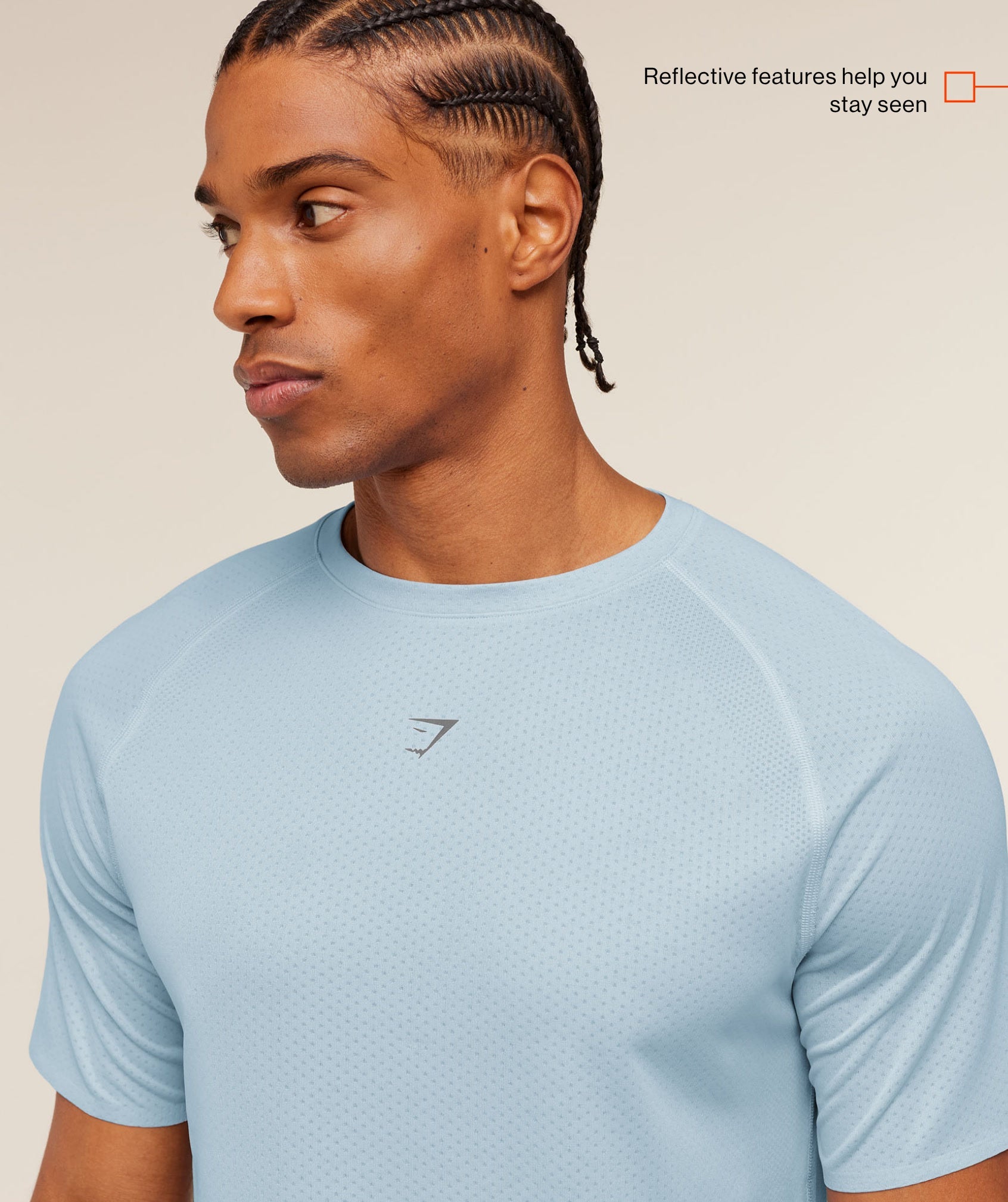 Hybrid Engineered Jacquard T-Shirt - Chilled Blue — imagem 2
