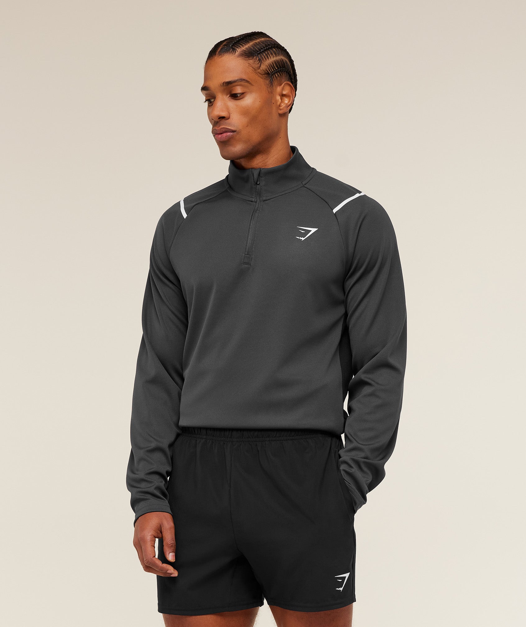 Arrival Contrast 1/4 Zip - Grey/Black — imagem 3
