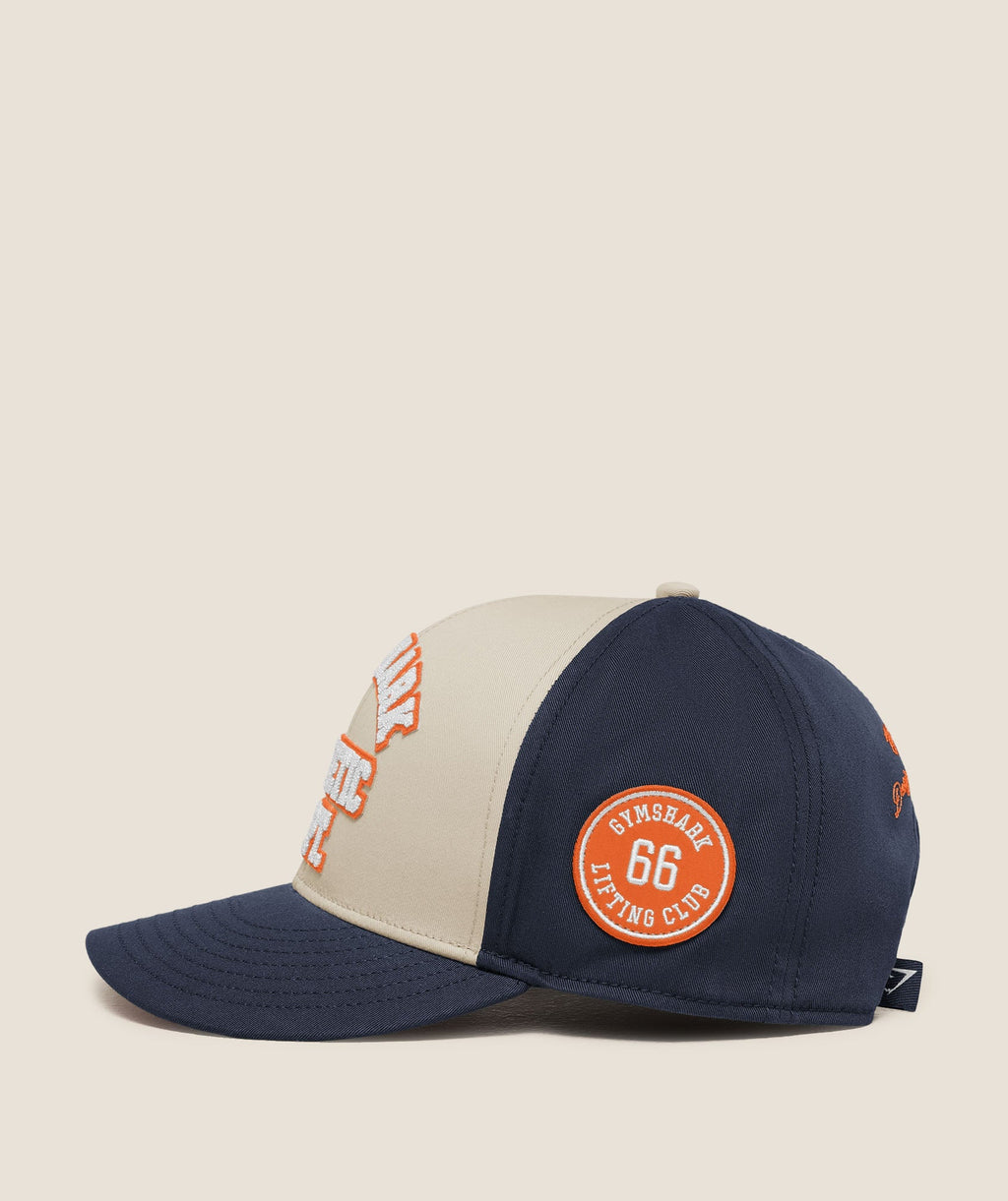 6 Panel Collegiate Trucker - Tinted White/Heavy Blue — imagem 2