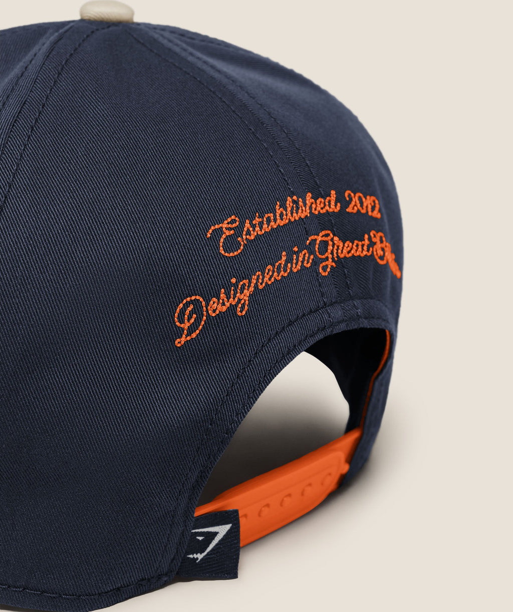 6 Panel Collegiate Trucker - Tinted White/Heavy Blue — imagem 4