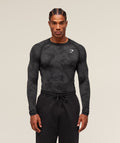 Geo Seamless Long Sleeve T-Shirt - Black/Charcoal Grey — imagem 1