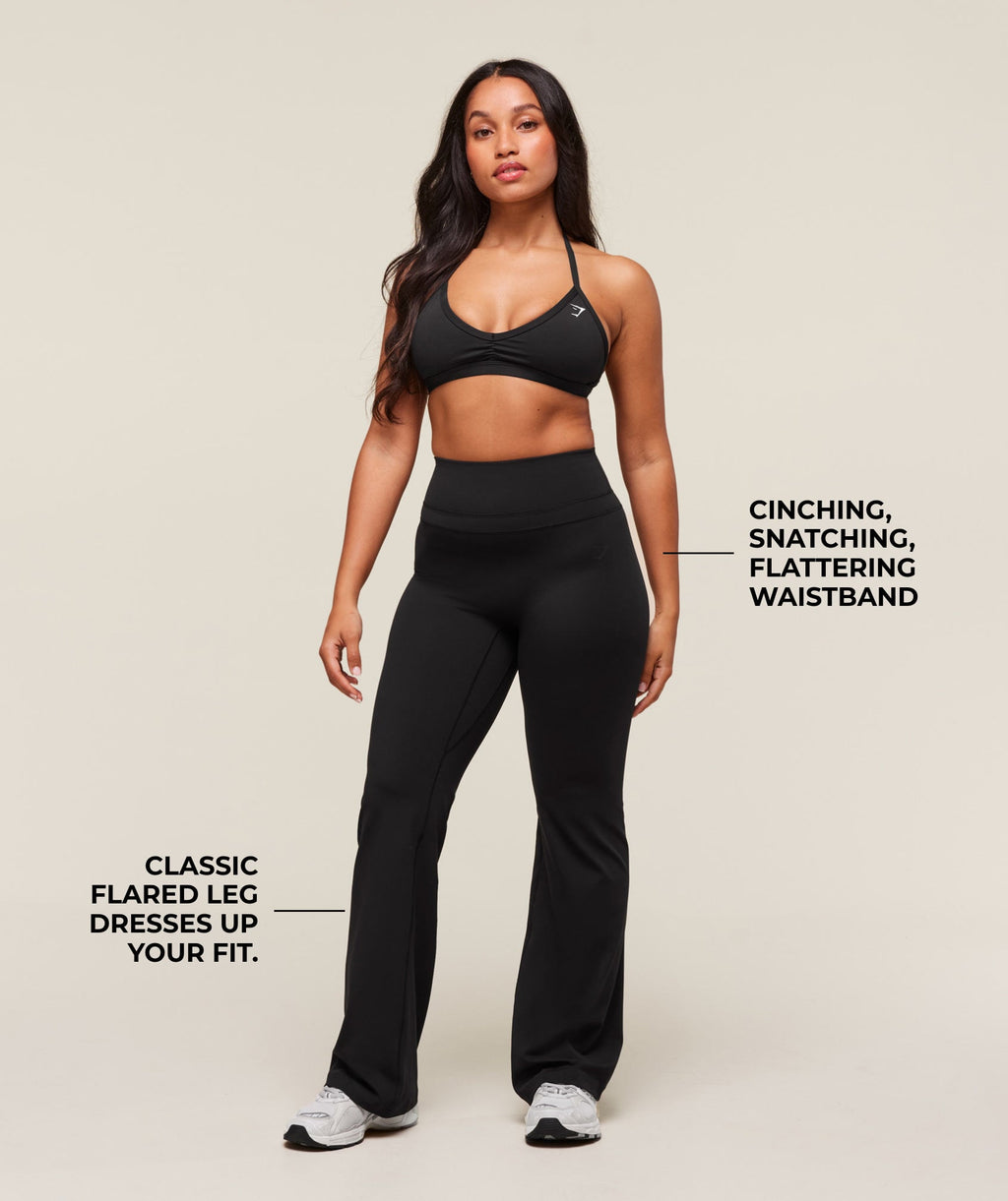 Whitney Short Flared Legging - Black — imagem 3