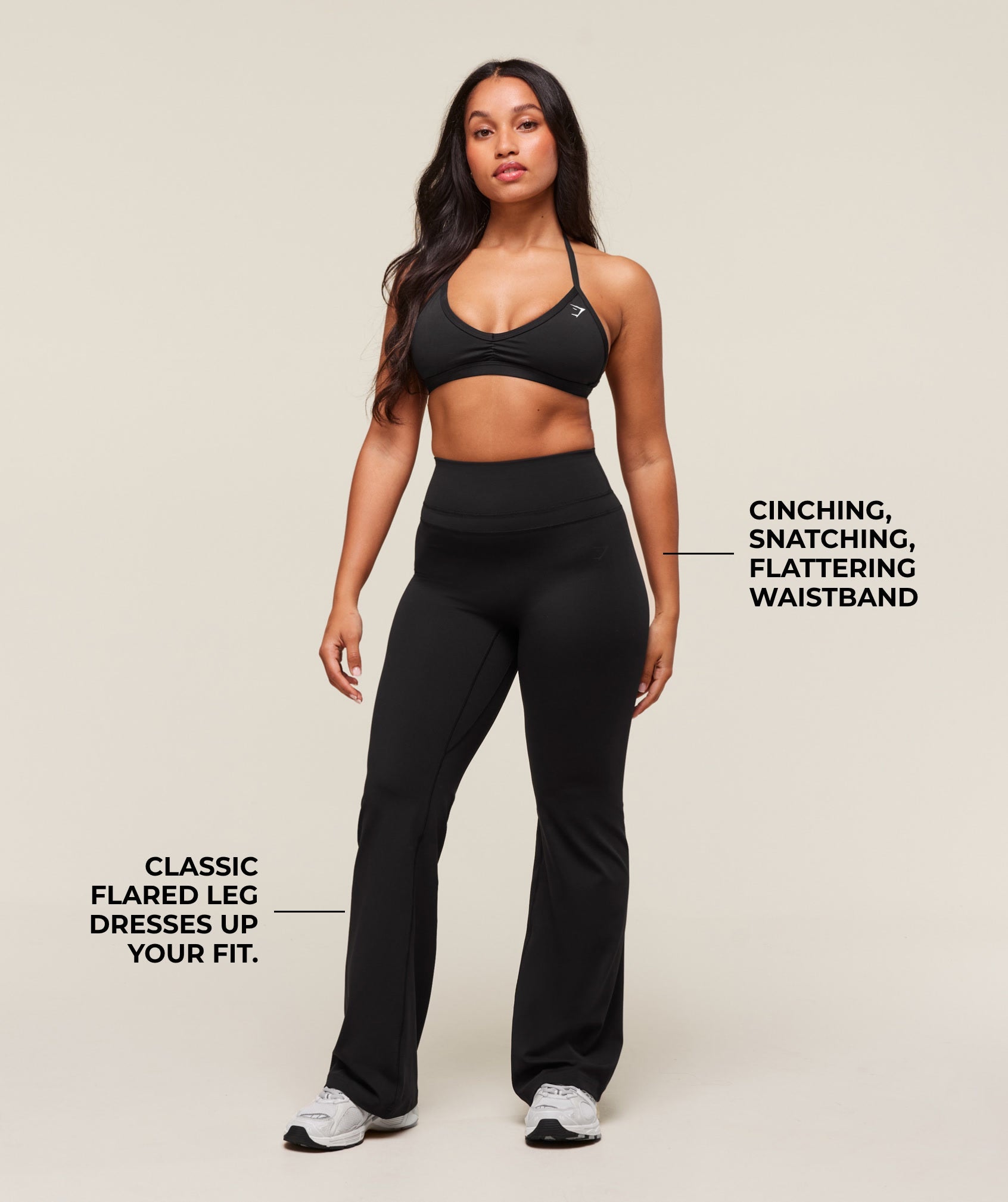 Whitney Short Flared Legging - Black — imagem 3