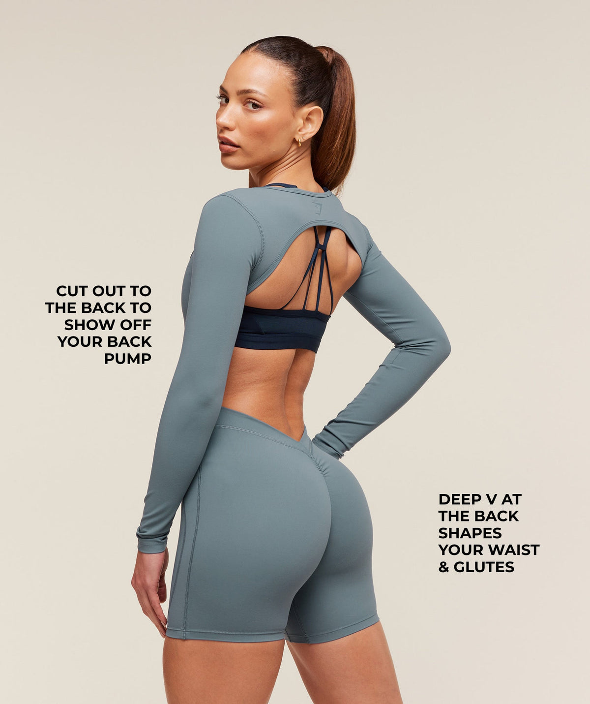 Lifting Dipped Waistband All-In-One - Iron Blue — imagem 2