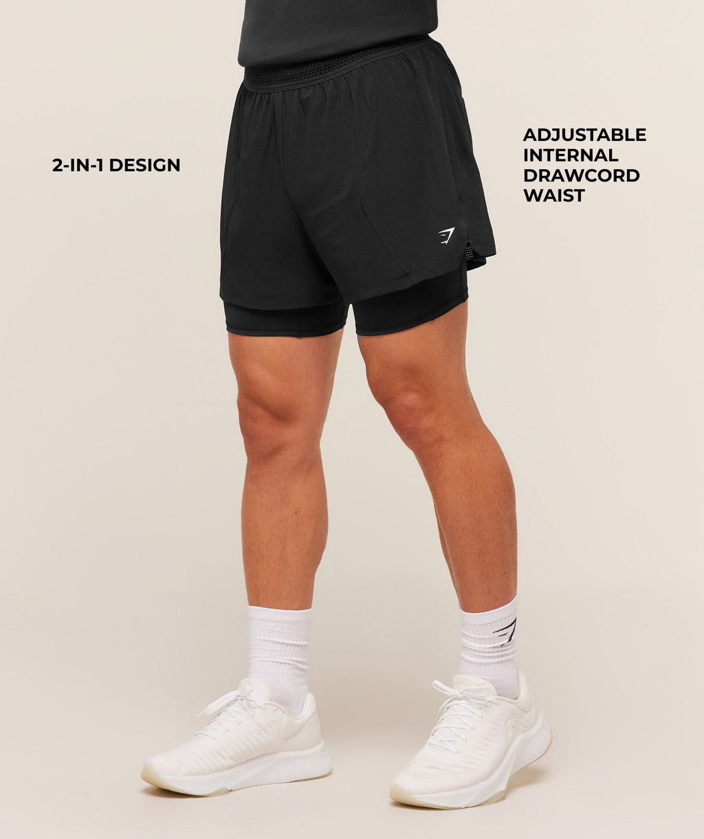 Running 4" 2in1 Shorts - Black — imagem 2