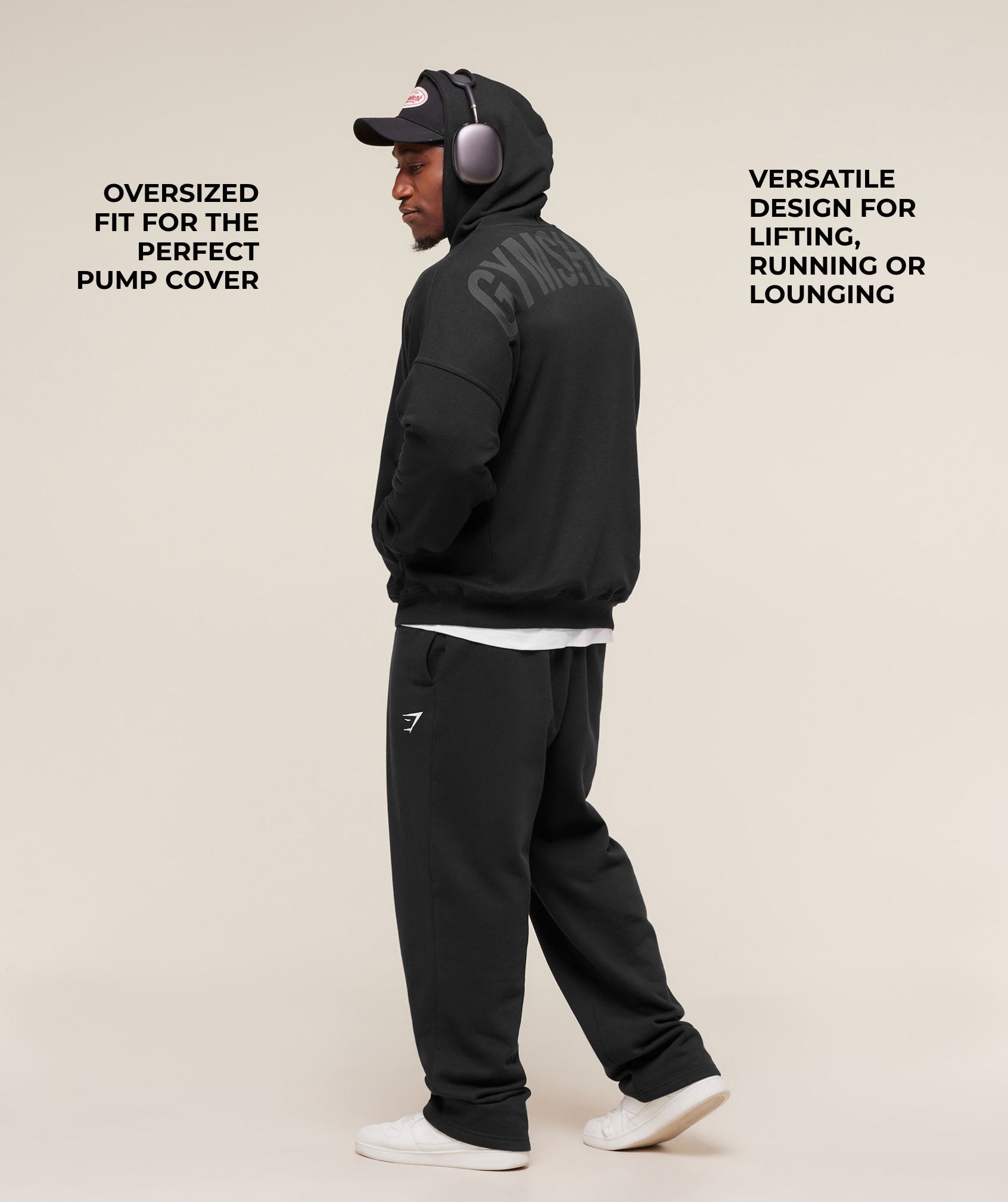 Power Zip Up Hoodie - Black/Asphalt Grey — imagem 2