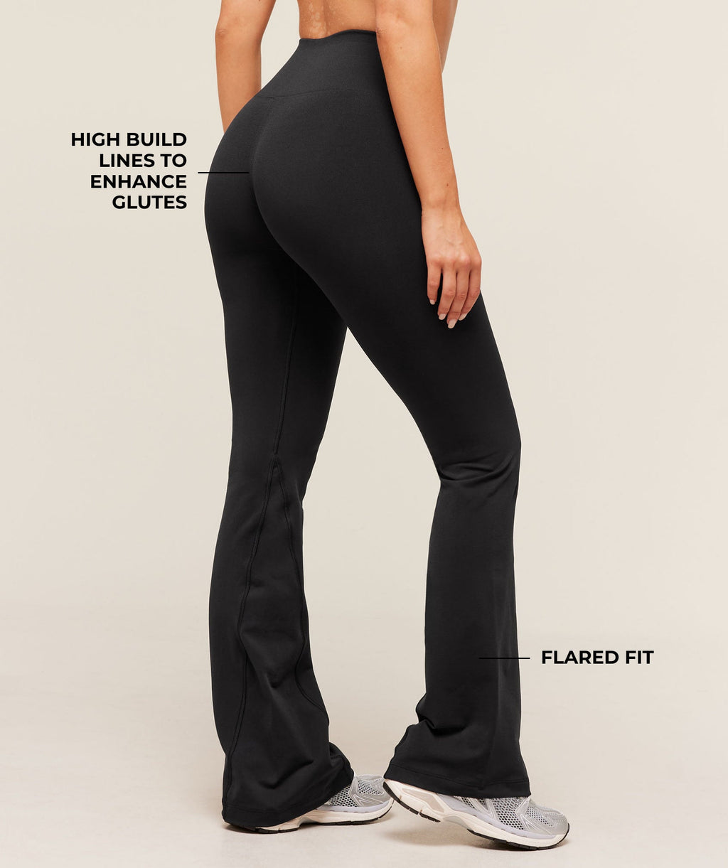Soft Sculpt Flared Leggings - Black — imagem 2