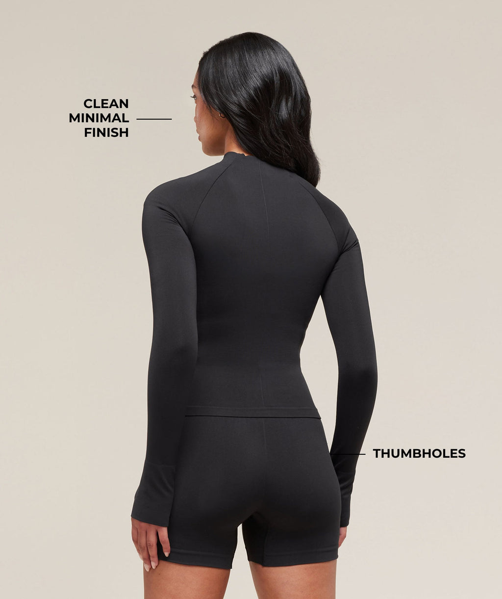 Soft Sculpt Zip Up Jacket - Black — imagem 2