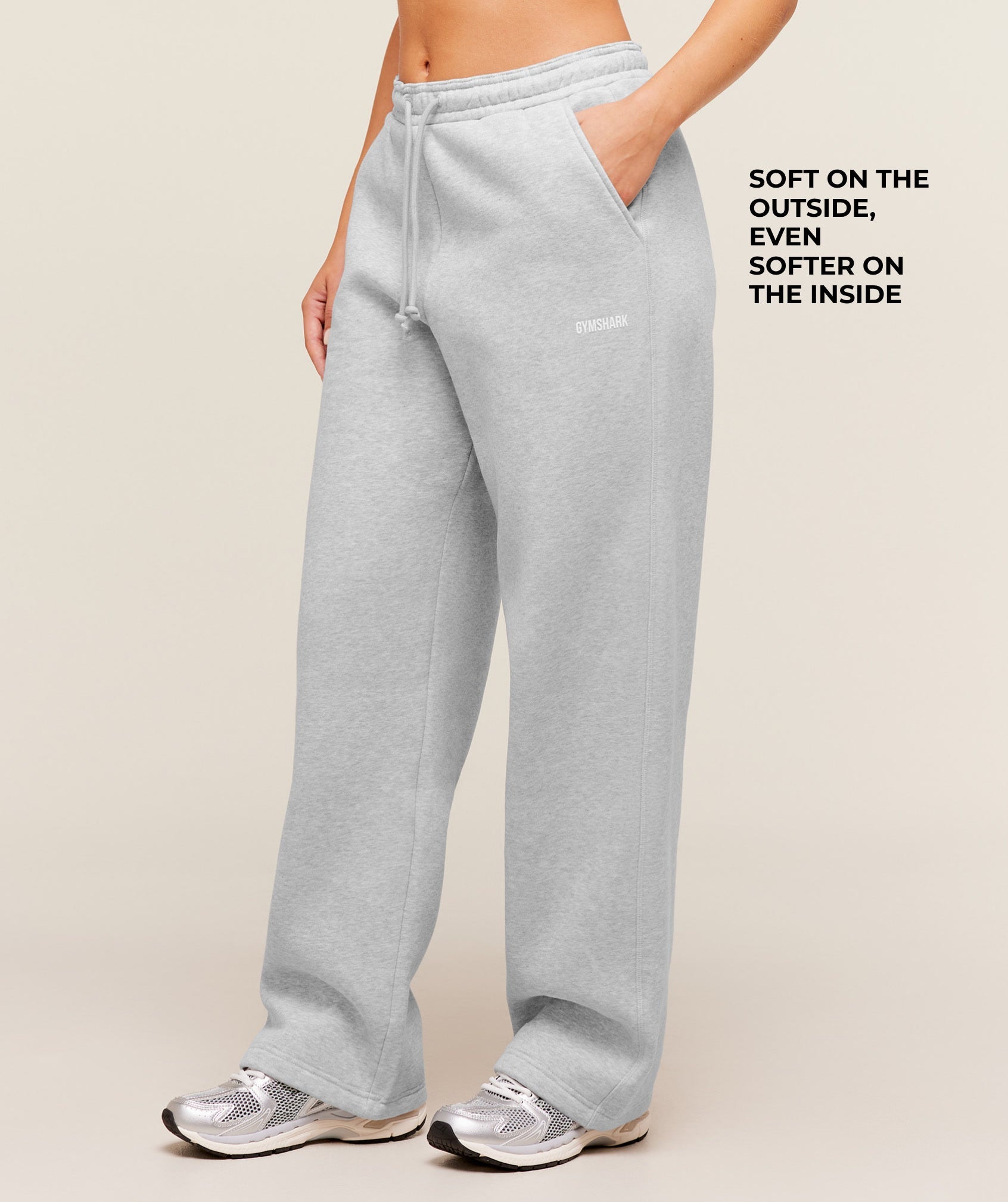 Cosy Luxe Straight Leg Regular Joggers - Soft Grey Marl — imagem 2