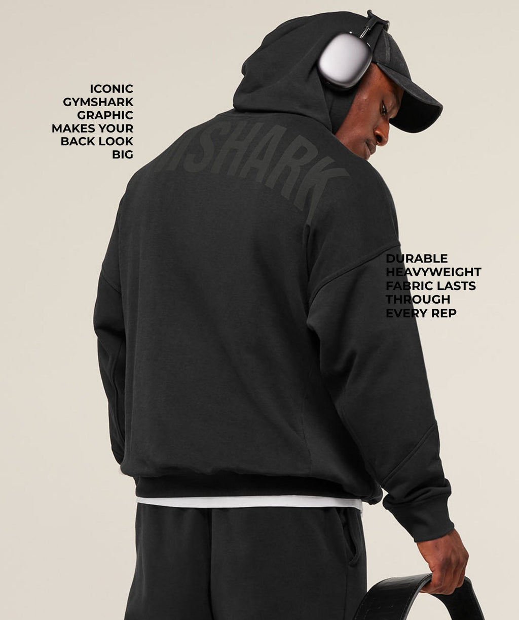 Power Oversized Hoodie - Black/Asphalt Grey — imagem 2