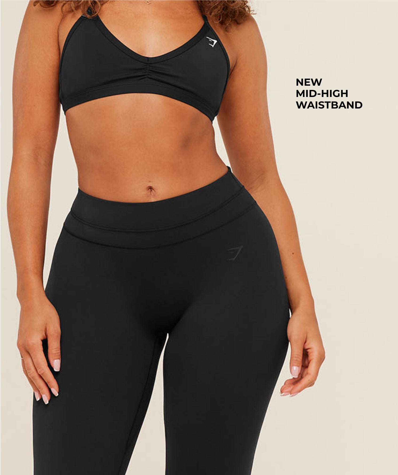 Whitney Mid-High Rise Flared Leggings - Black — imagem 2