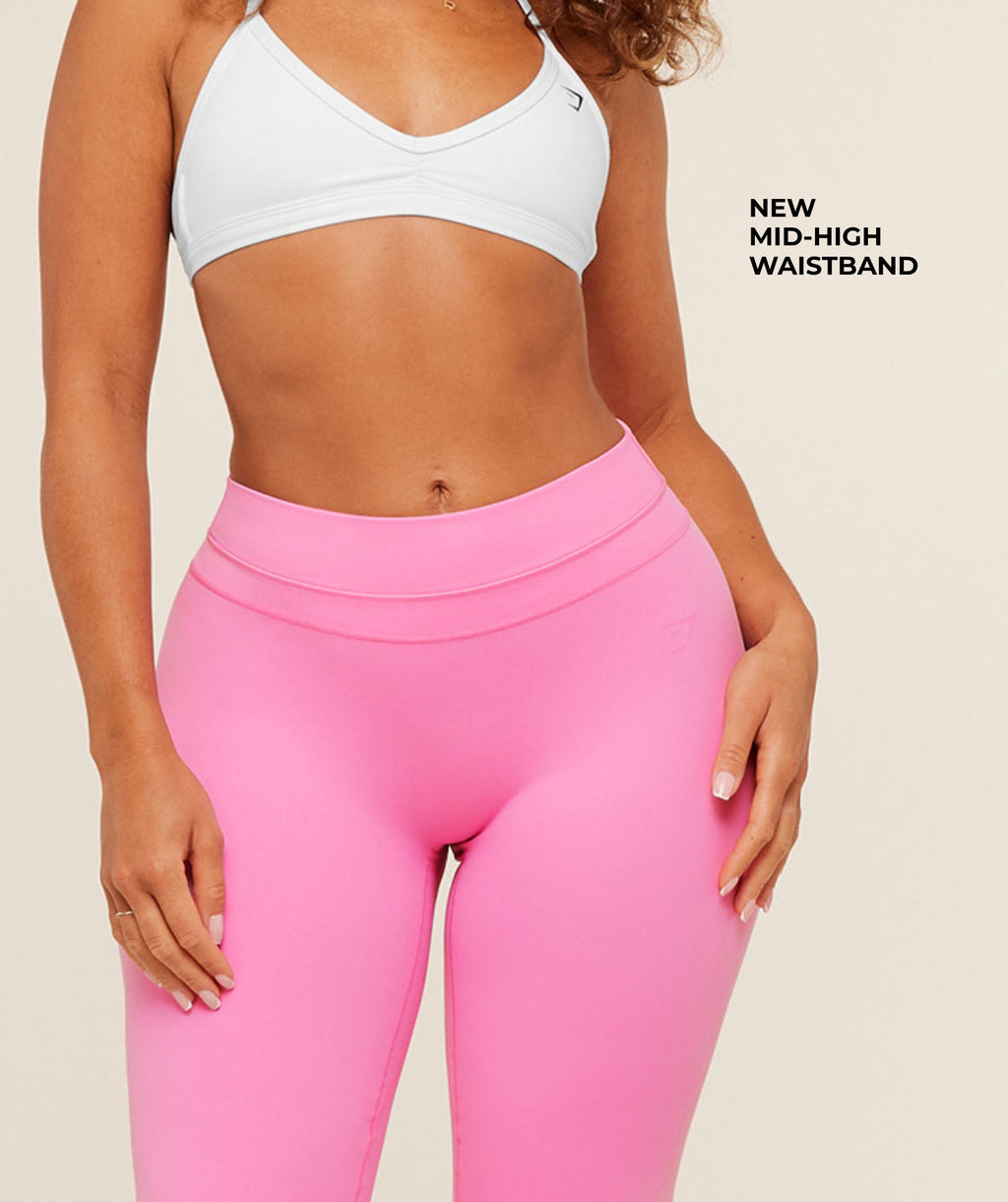 Whitney Mid-High Rise Flared Leggings - Focus Pink — imagem 3