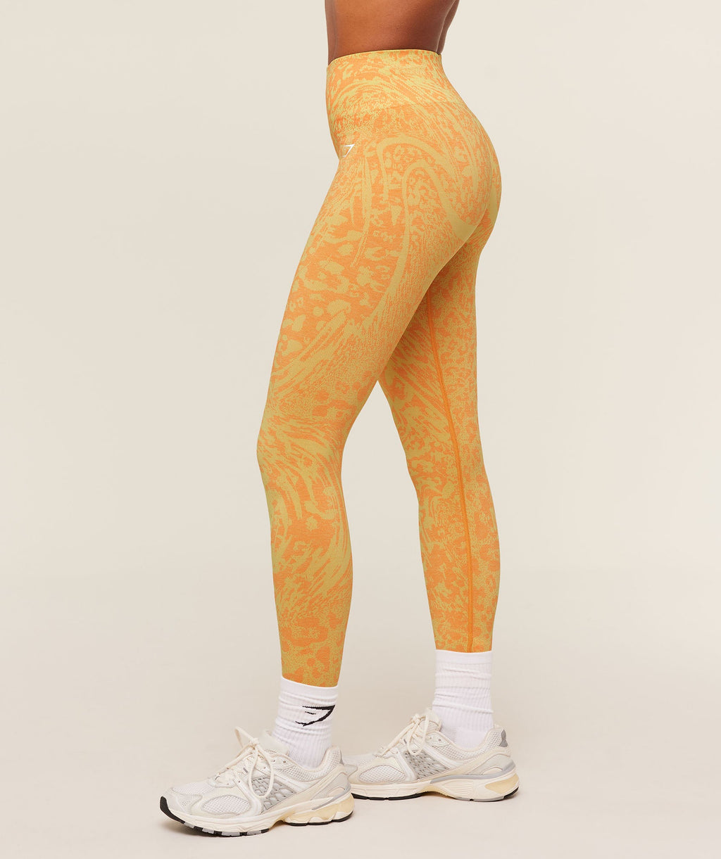Adapt Animal X Whitney Leggings - Sorbet Yellow /  Dayglow Peach — imagem 4