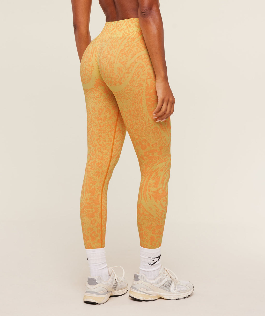 Adapt Animal X Whitney Leggings - Sorbet Yellow /  Dayglow Peach — imagem 3