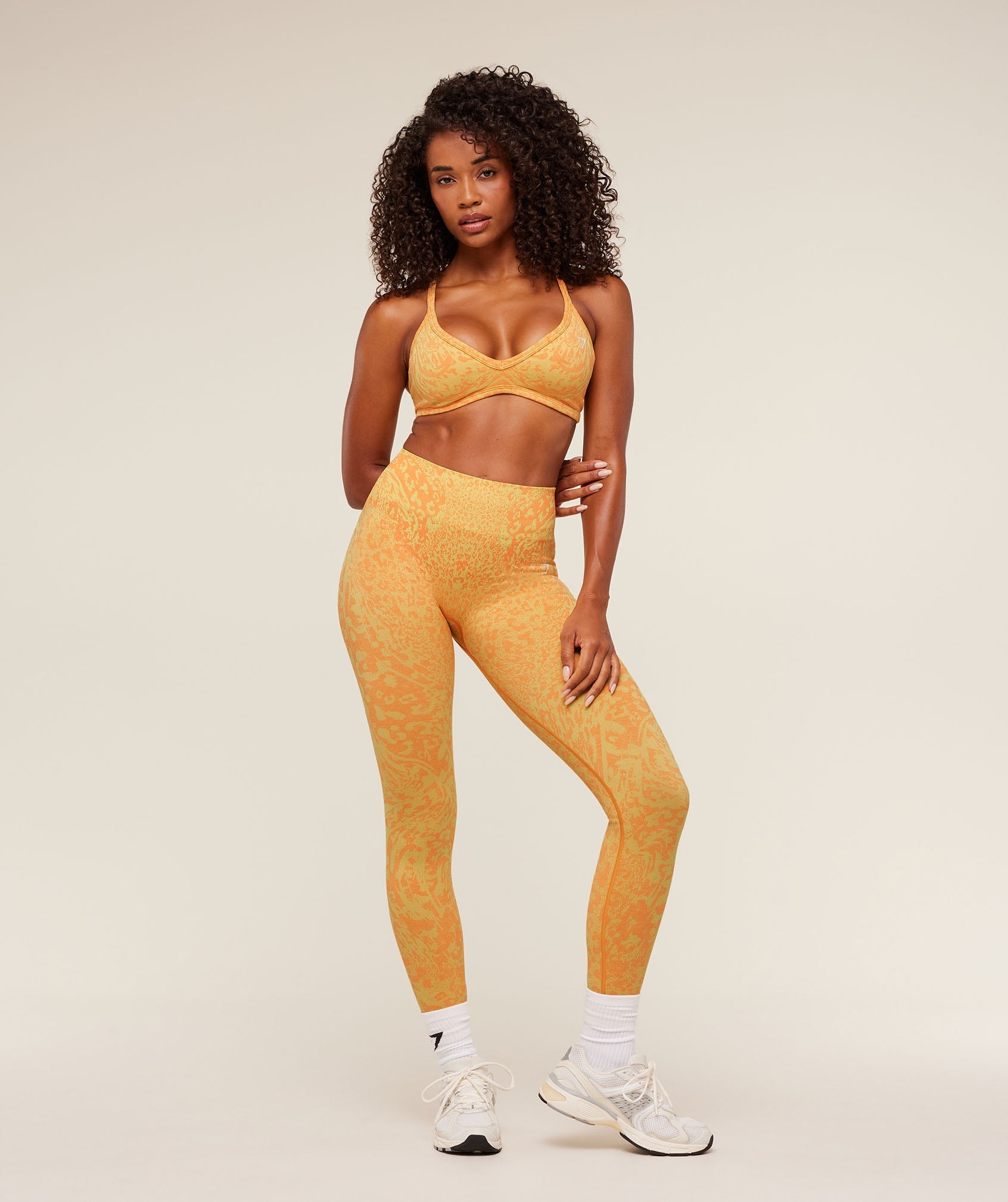 Adapt Animal X Whitney Leggings - Sorbet Yellow /  Dayglow Peach — imagem 5