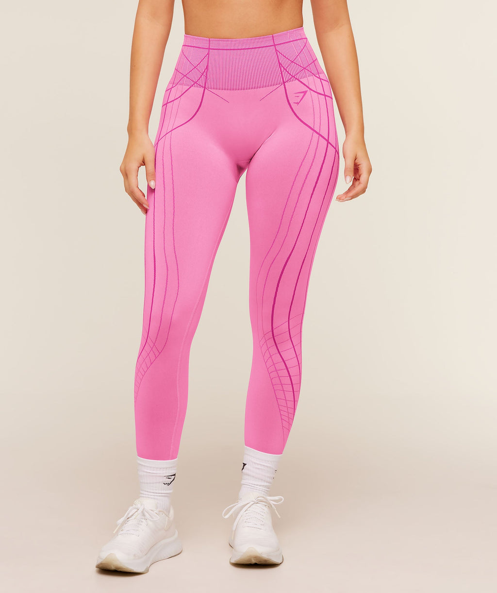 Apex Seamless Leggings - Focus Pink/Super-Set Pink — imagem 1