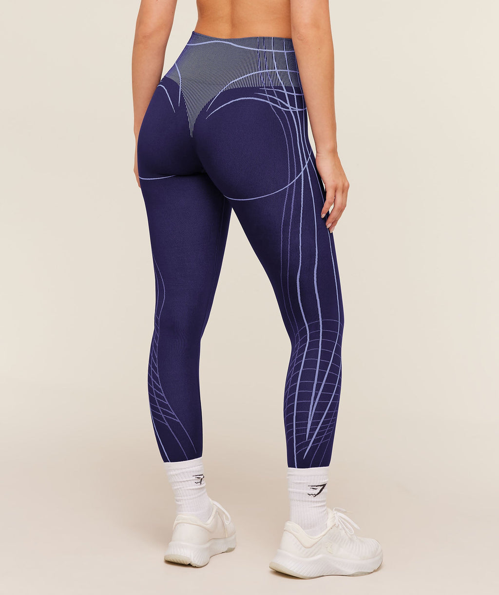 Apex Seamless Leggings - Indigo Purple/Chilled Blue — imagem 2