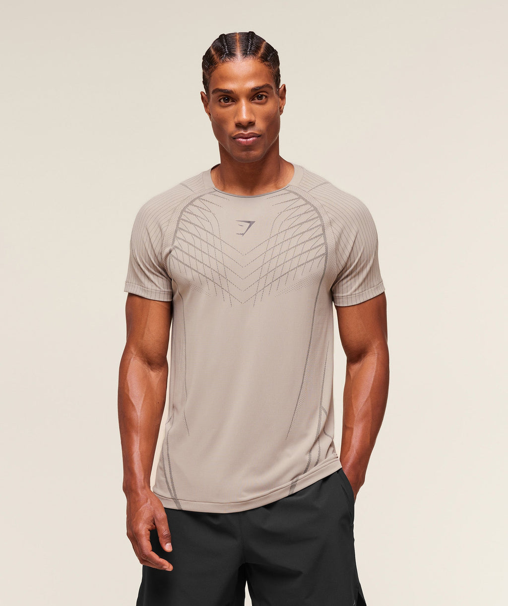 Apex Seamless T-Shirt - Mushroom Grey/Pitch Grey — imagem 3