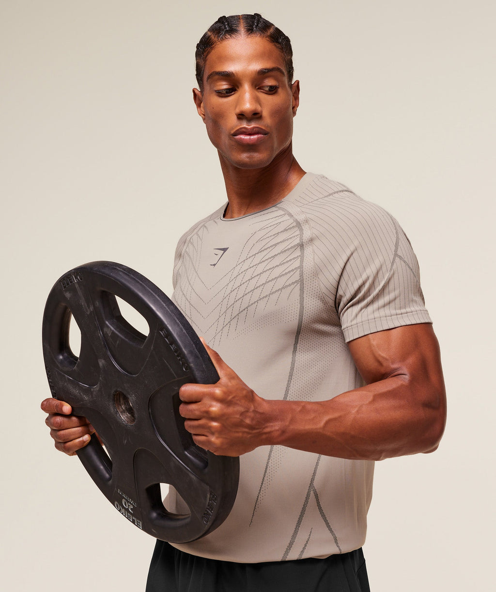 Apex Seamless T-Shirt - Mushroom Grey/Pitch Grey — imagem 8